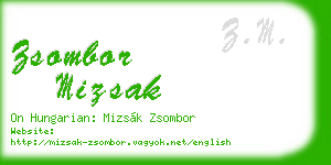 zsombor mizsak business card