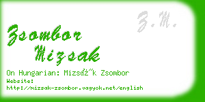 zsombor mizsak business card